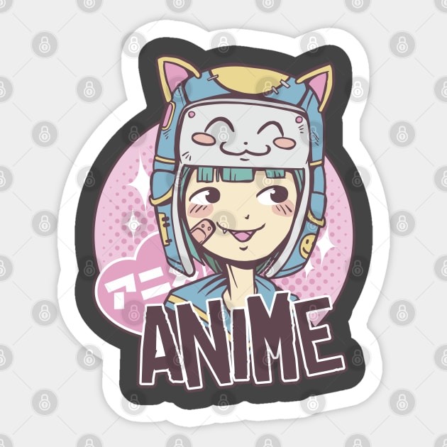 Meow Anime Cat Girl Sticker by MimicGaming